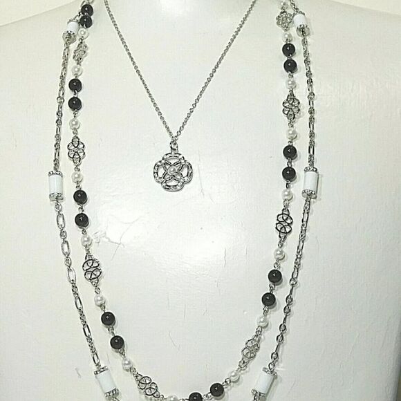 Beautiful Lia Sophia "MY GIRLS" Set of 3 Detachable Necklaces, Crystals, NWT - Picture 5 of 12